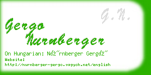 gergo nurnberger business card